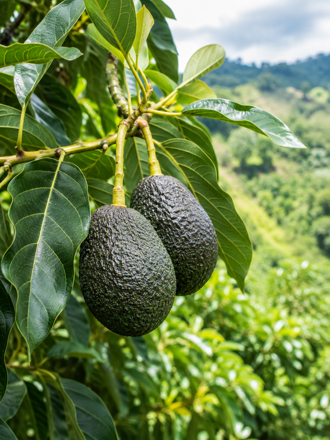 Aguacates Hass en el árbol